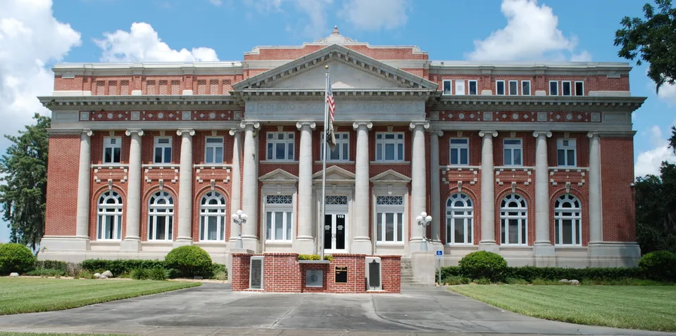 Historic DeSoto County Courthouse in downtown Arcadia