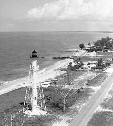 U.S. Coast Guard archival photo of the Gasparilla Island Rear Range Light